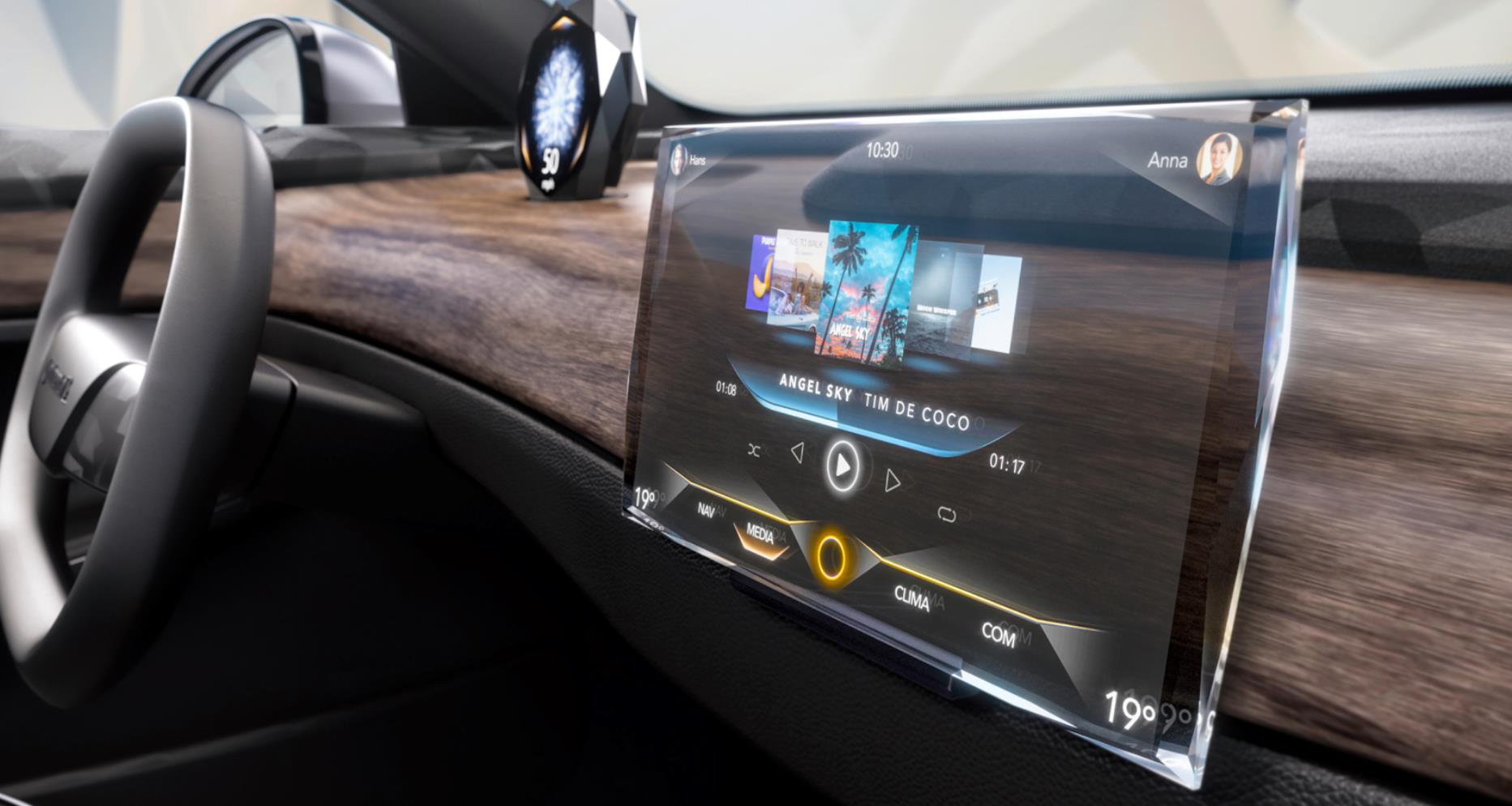 大陆集团推全球首款采用施华洛世奇水晶汽车显示屏